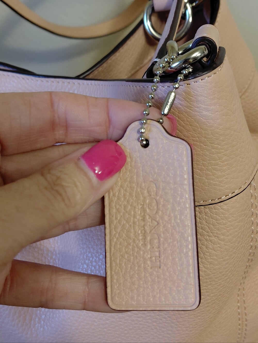 Coach Pink Lexy Pebble Leather Shoulder Bag F28997 - Picture 12 of 16